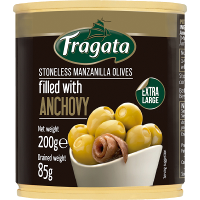 Fragata Stoneless Manzanillo Olives filled With Anchovy 200g