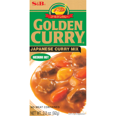 S&B Medium Hot Japanese Golden Curry Sauce Mix 92g