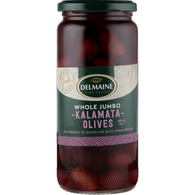 Delmaine Whole Jumbo Kalamata Olives 485g