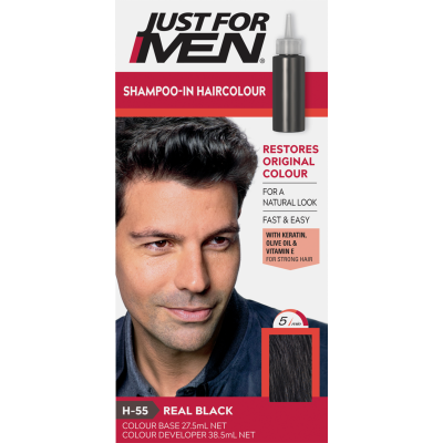 Just For Men Shampoo-In Real Black Hair Colour 1pk