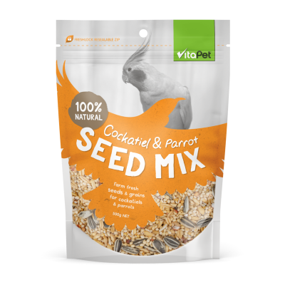 VitaPet Cockatiel & Parrot Bird Seed Mix 500g