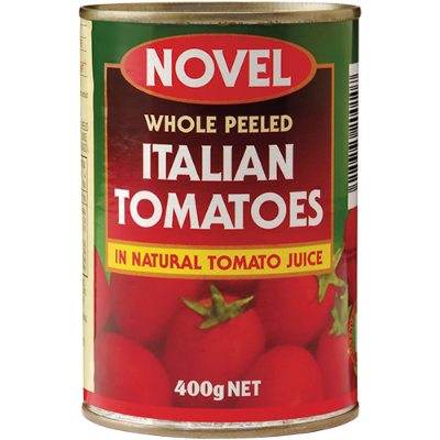 Novel Italian Whole Peeled Tomatoes 400g