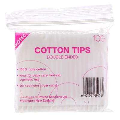 Protec Double Ended Cotton Tips 100pk