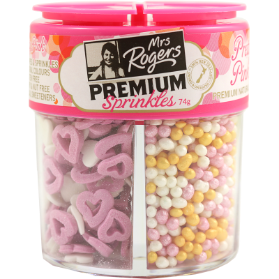 Mrs Rogers Premium Pretty Pink Sprinkles 74g