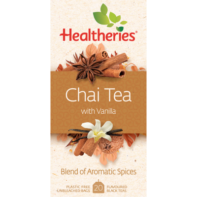 Healtheries Vanilla Chai Tea Bags 20pk