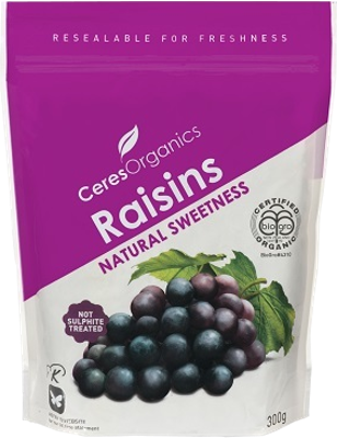 Ceres Organics Natural Sweetness Raisins 300g