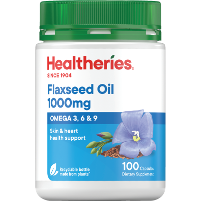 Healtheries Flaxseed Oil 1000mg Capsules 100pk