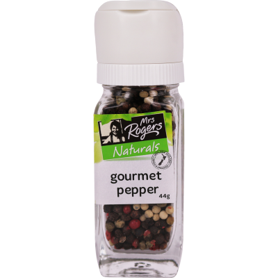 Mrs Rogers Naturals Gourmet Peppercorns Grinder Small 44g