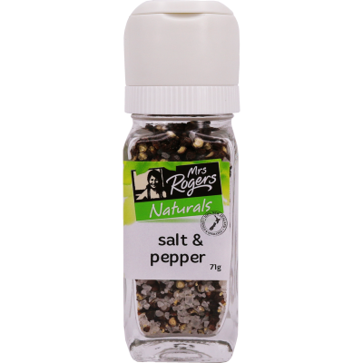 Mrs Rogers Naturals Salt & Pepper Grinder Small 71g