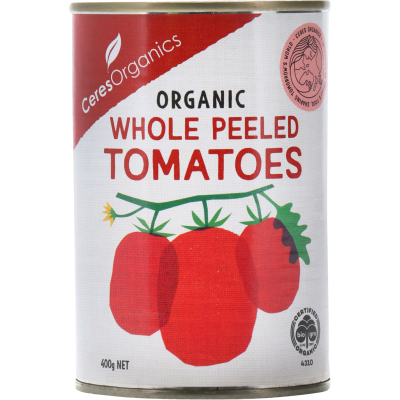 Ceres Organics Organic Whole Peeled Tomatoes 400g