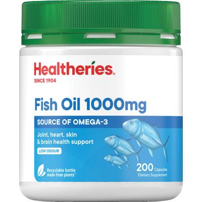 Healtheries Fish Oil 1000mg Capsules 200pk