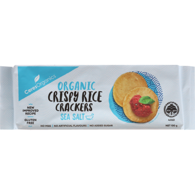 Ceres Organics Sea Salt Crispy Rice Crackers 100g