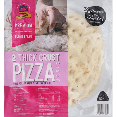 Turkish Bread Thick Crust Pizza Bases 2pk