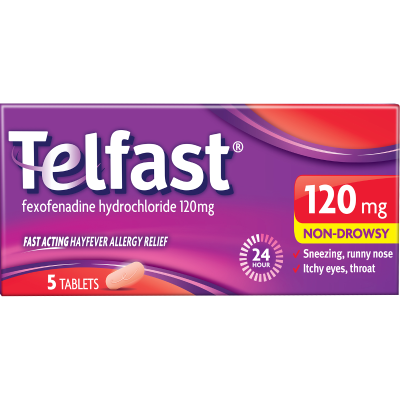 Telfast Hayfever 120mg Tablets 5pk