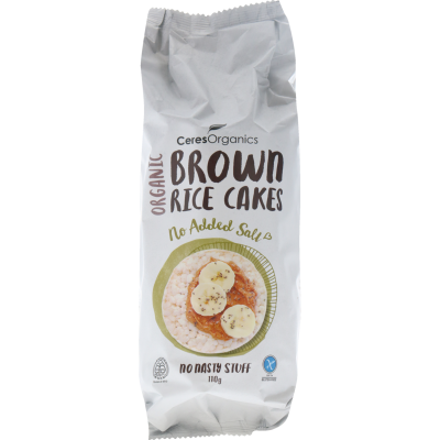 Ceres Organics No Added Salt Brown Rice Cakes 110g