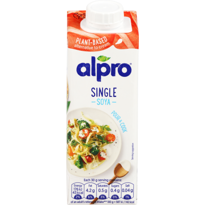 Alpro Single Soya Plant-Based Alternative To Cream 250ml