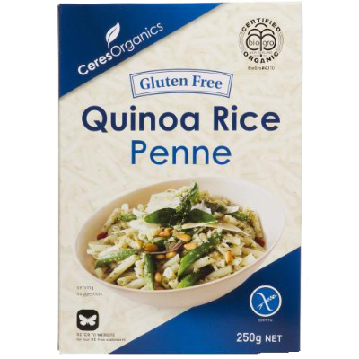 Ceres Organics Gluten Free Quinoa Rice Penne 250g