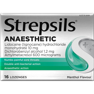 Strepsils Plus Anaesthetic Sore Throat Lozenges 16pk