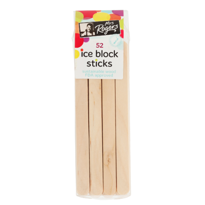 Mrs Rogers Ice Block Sticks 52pk