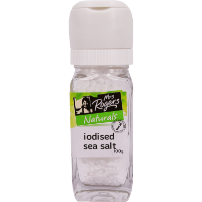 Mrs Rogers Naturals Iodised Sea Salt Coarse Grinder Small 100g