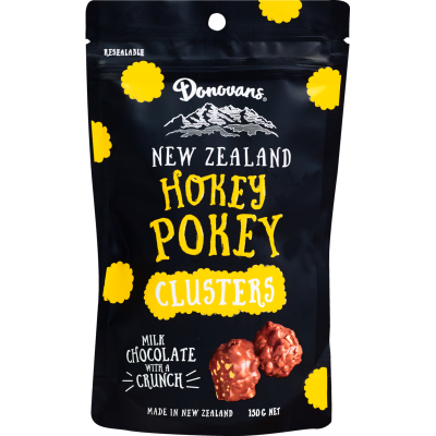 Donovans Milk Chocolate Hokey Pokey Clusters 150g