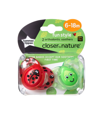 Tommee Tippee Funs Style Soother 6-18m 2pk