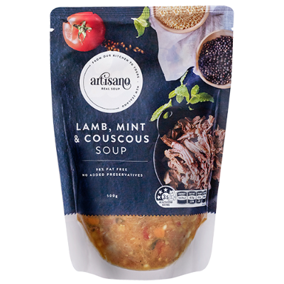 Artisano Lamb Mint & Couscous Soup 500g