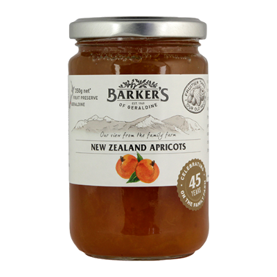 Barker's New Zealand Apricot Jam 350g