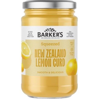 Barker's Squeezed New Zealand Lemon Curd 350g