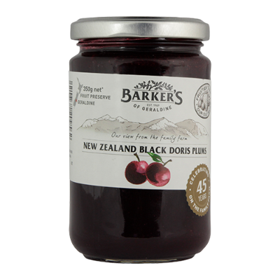 Barker's Black Doris Plum Jam 350g