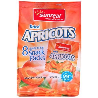 Sunreal Dried Apricots Snack Pack 8pk