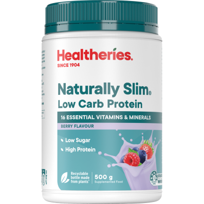 Healtheries Naturally Slim Berry Flavour Protein Powder 500g