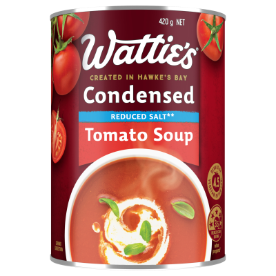 Wattie's Condensed Salt Reduced Tomato Soup 420g