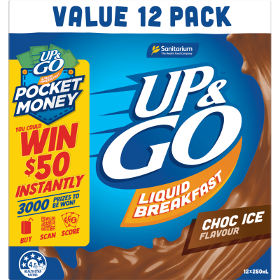 Sanitarium Up & Go Chocolate Flavour Liquid Breakfast 3l