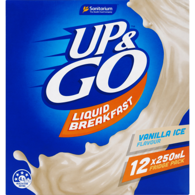 Sanitarium Up & Go Vanilla Ice Flavour Liquid Breakfast 3l