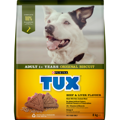 Purina TUX Beef & Liver Flavour Dog Biscuits 8kg