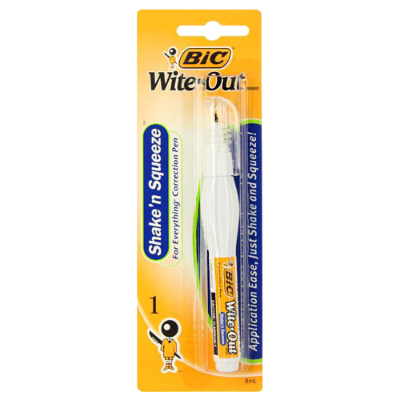 Bic White-Out Shake 'n Squeeze Correction Pen 1pk