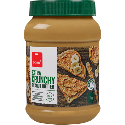 Pams Extra Crunchy Peanut Butter 1kg