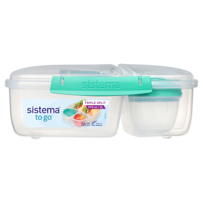 Sistema TO GO Triple Split with Yoghurt Pot Lunchbox 1pk