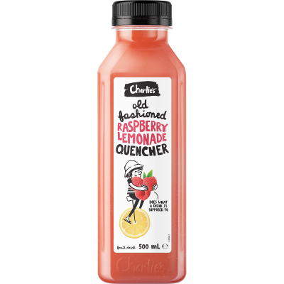 Charlie's Old Fashioned Raspberry Lemonade Quencher Fruit Drink 500ml