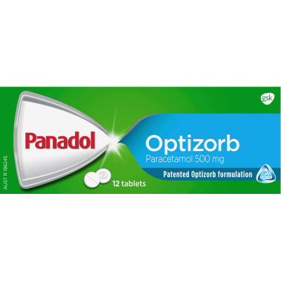 Panadol Optizorb Paracetamol 500mg Tablets 12pk