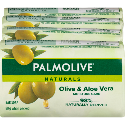 Palmolive Naturals Moisture Care Aloe & Olive Extracts Bar Soap 4 x 90g