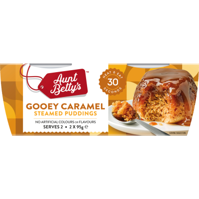 Aunt Betty's Gooey Caramel Steamed Puddings 2 x 95g