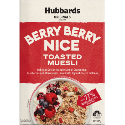 Hubbards Berry Berry Nice Toasted Muesli 600g