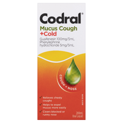 Codral Mucus Cough & Cold Oral Liquid 200ml