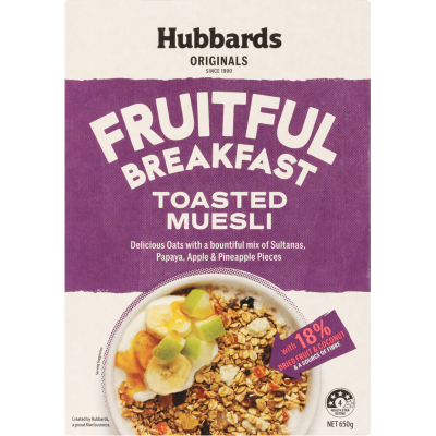 Hubbards Fruitful Breakfast Toasted Muesli 650g