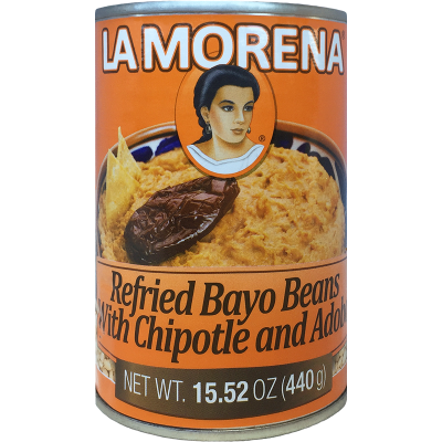 La Morena Bayo Beans Refried With Chilpotle And Adobo 440g