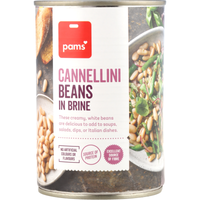 Pams Cannellini Beans In Brine 410g