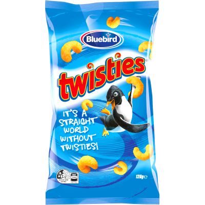 Bluebird Twisties Cheese Corn Snacks 120g