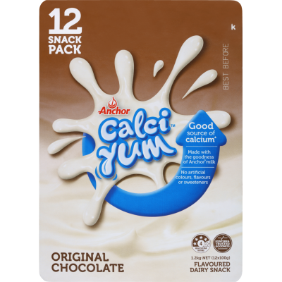 Anchor Calci-Yum Original Chocolate Dairy Food 12 x 100g